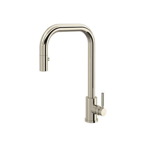 Holborn Pull-Down Kitchen Faucet With U-Spout, Rohl, Mfr#: U.4046L-PN-2